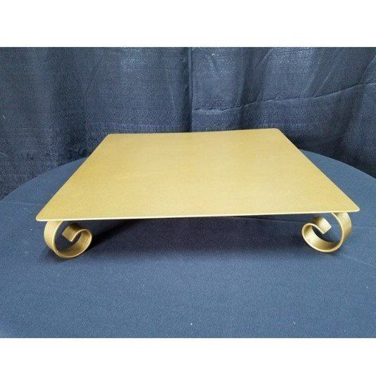Square Gold Cake Stand