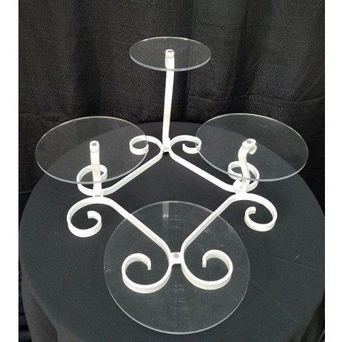 White 4 Tier Cake Stand