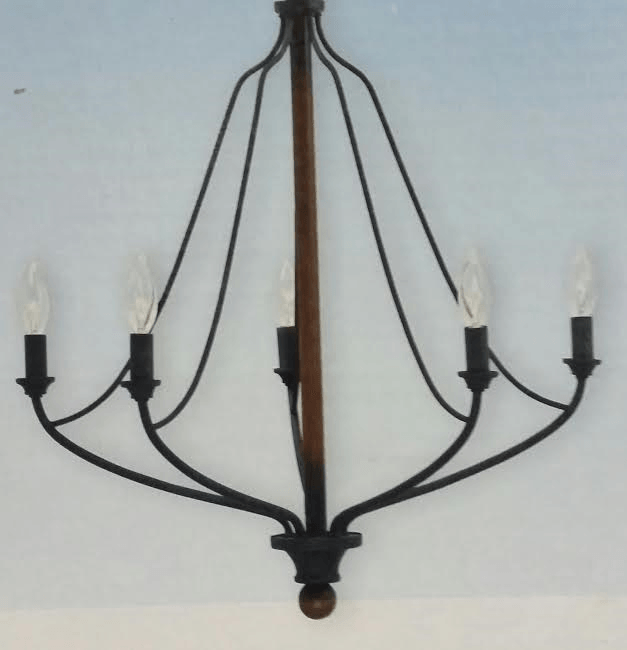 Bronze 5 Light Chandelier