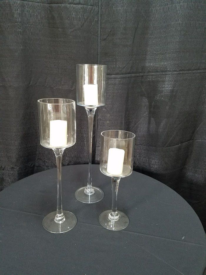 Glass Candle Holder on Stem