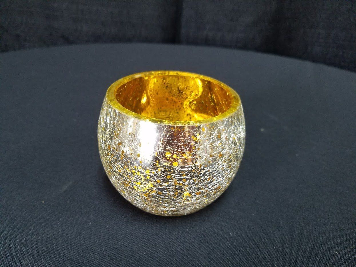 Gold Bowl Candle Holder