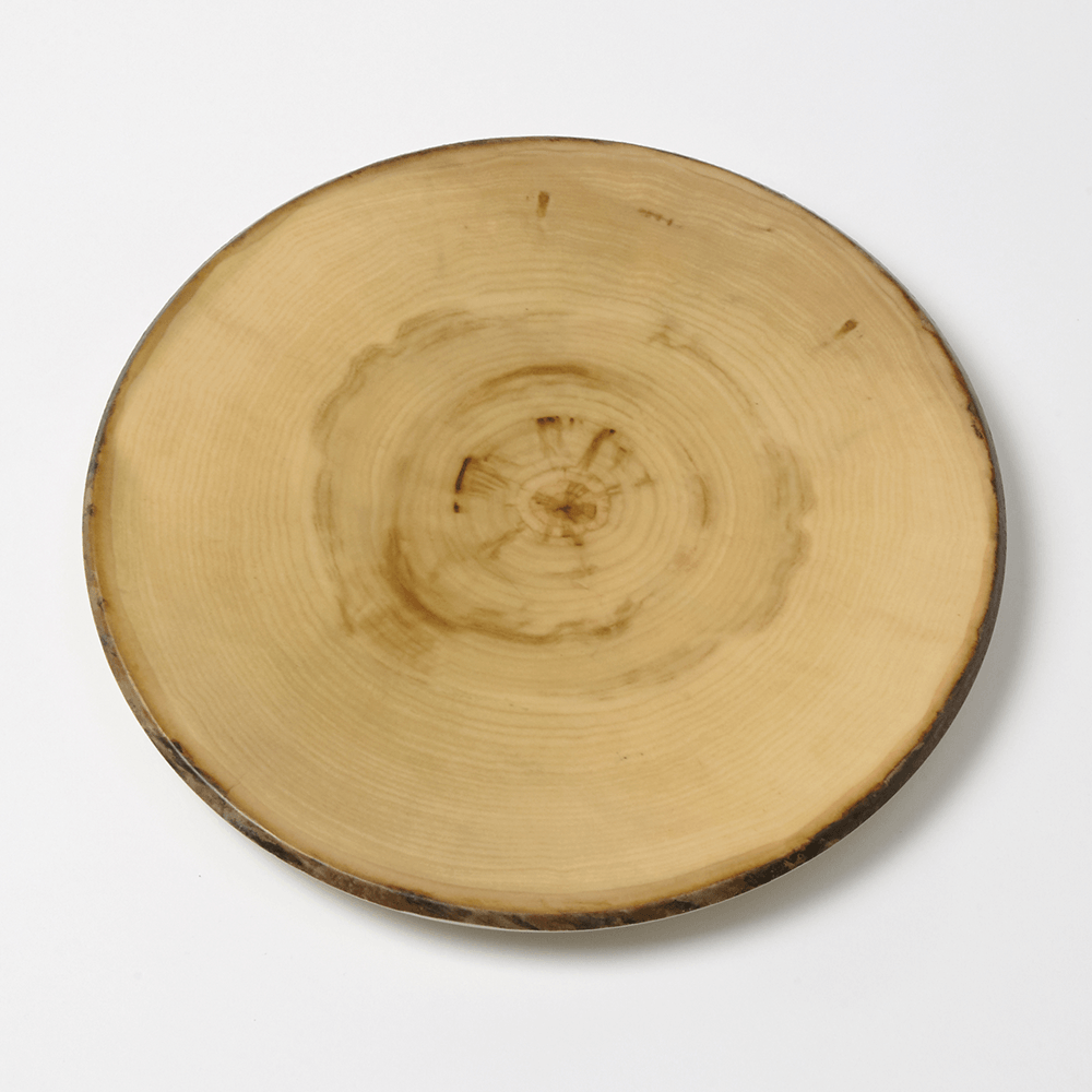 Rustic Wood Round Melamine Platter