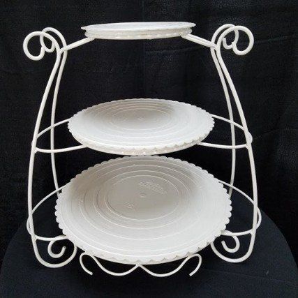 White 3 Tier Cake Stand
