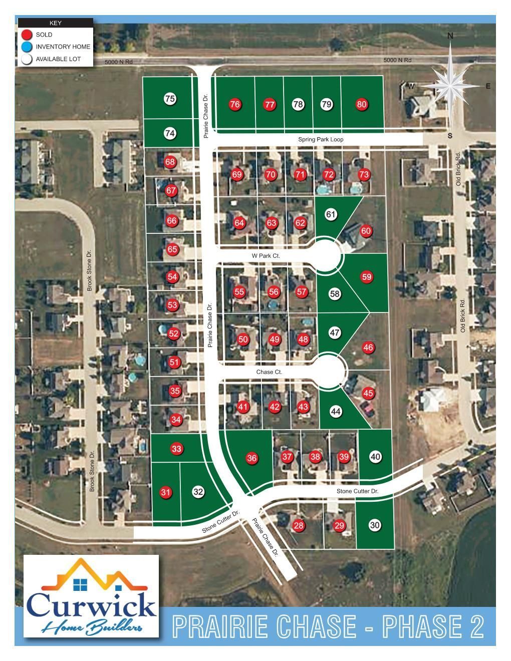 An aerial view of curwick prairie chase phase 2.