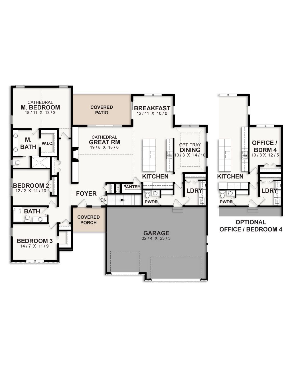 A floor plan of a house with a lot of rooms and a garage.