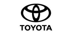 Toyota logo in black on white background.