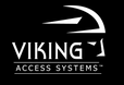 The viking access systems logo is white on a black background.
