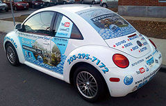 Car with stickers