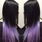 Colored hair extensions