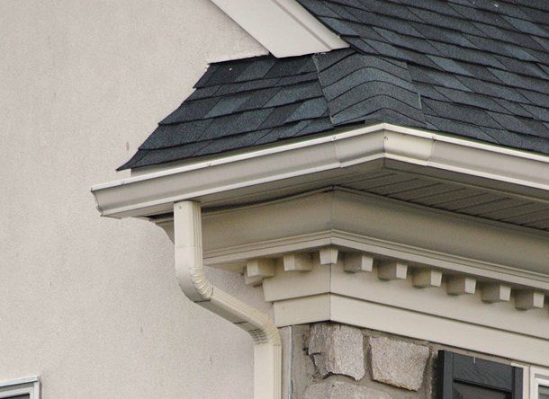 Newly installed gutter