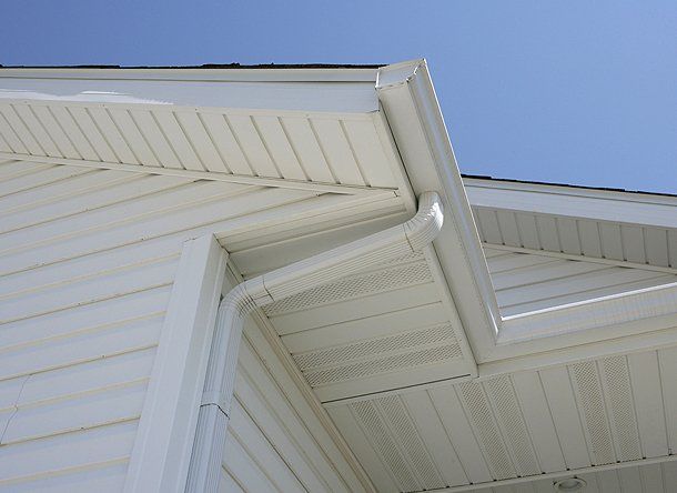 Newly installed gutter