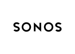 SONOS logo: Black text on white background.