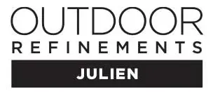 Logo for Outdoor Refinements, with the name "Julien" in a black box below.