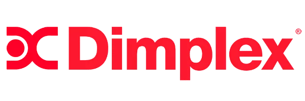 Dimplex logo in red.
