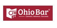 Ohio Bar logo on a maroon banner with white text and icon, reading “Connect. Advance. Succeed.”