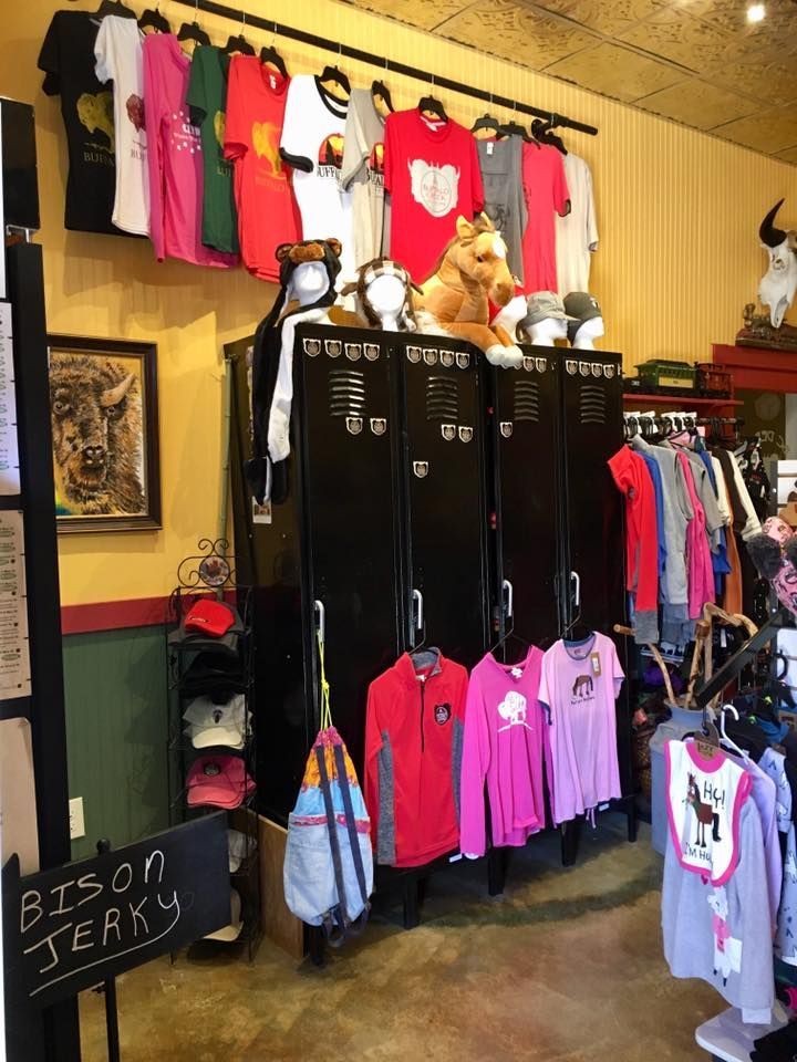 A store with a sign that says bison jerky