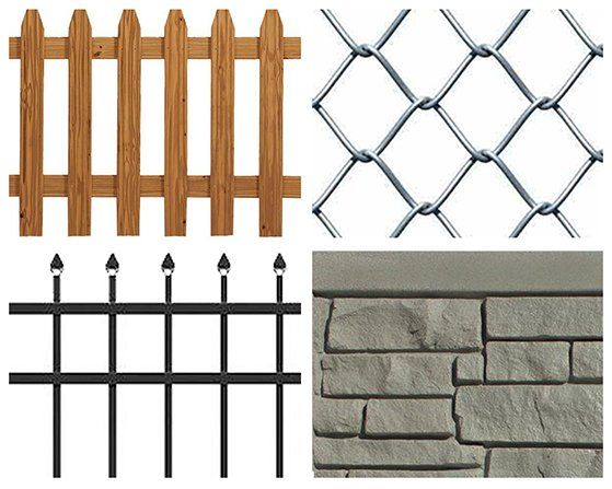 Wide range of fence materials