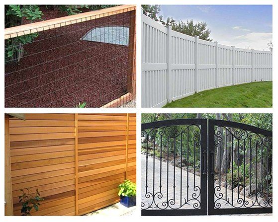 Fence and gate variety of materials