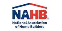 NAHB logo with blue and red roofline above National Association of Home Builders text