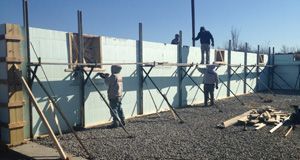 Working on Insulate Concrete forms