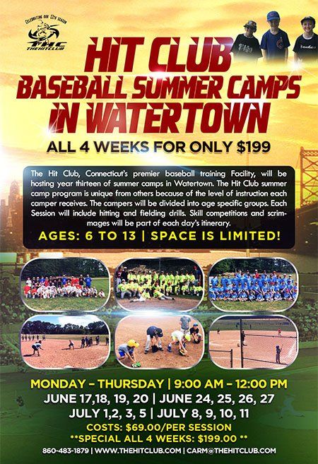 Hit Club Baseball Summer Camps in Watertown