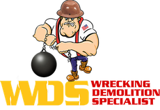 Wrecking Demolition Specialist logo