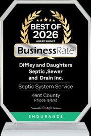 BusinessRate Best of 2026 plaque for Diffley and Daughters Septic, Sewer and Drain Inc.