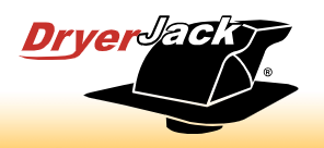 Logo for DryerJack, featuring the name and a black hat shape.