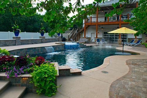 Concrete swimming pool design