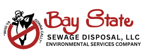 Bay State Sewage Disposal, LLC logo with red text and black-and-red circular icon on a white background