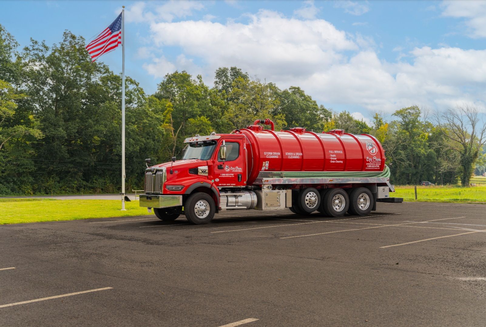 truck and flag