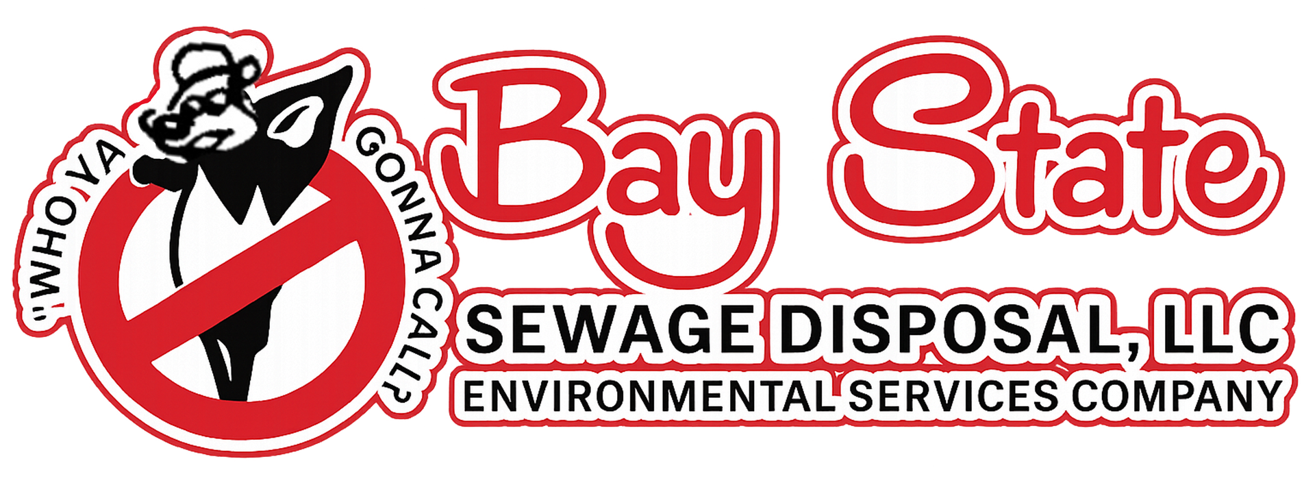 Bay State Sewage Disposal, LLC logo with red and black circular icon and company name in red and black text