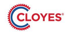 The red and blue Cloyes brand logo featuring a stylized letter C shaped like a gear.
