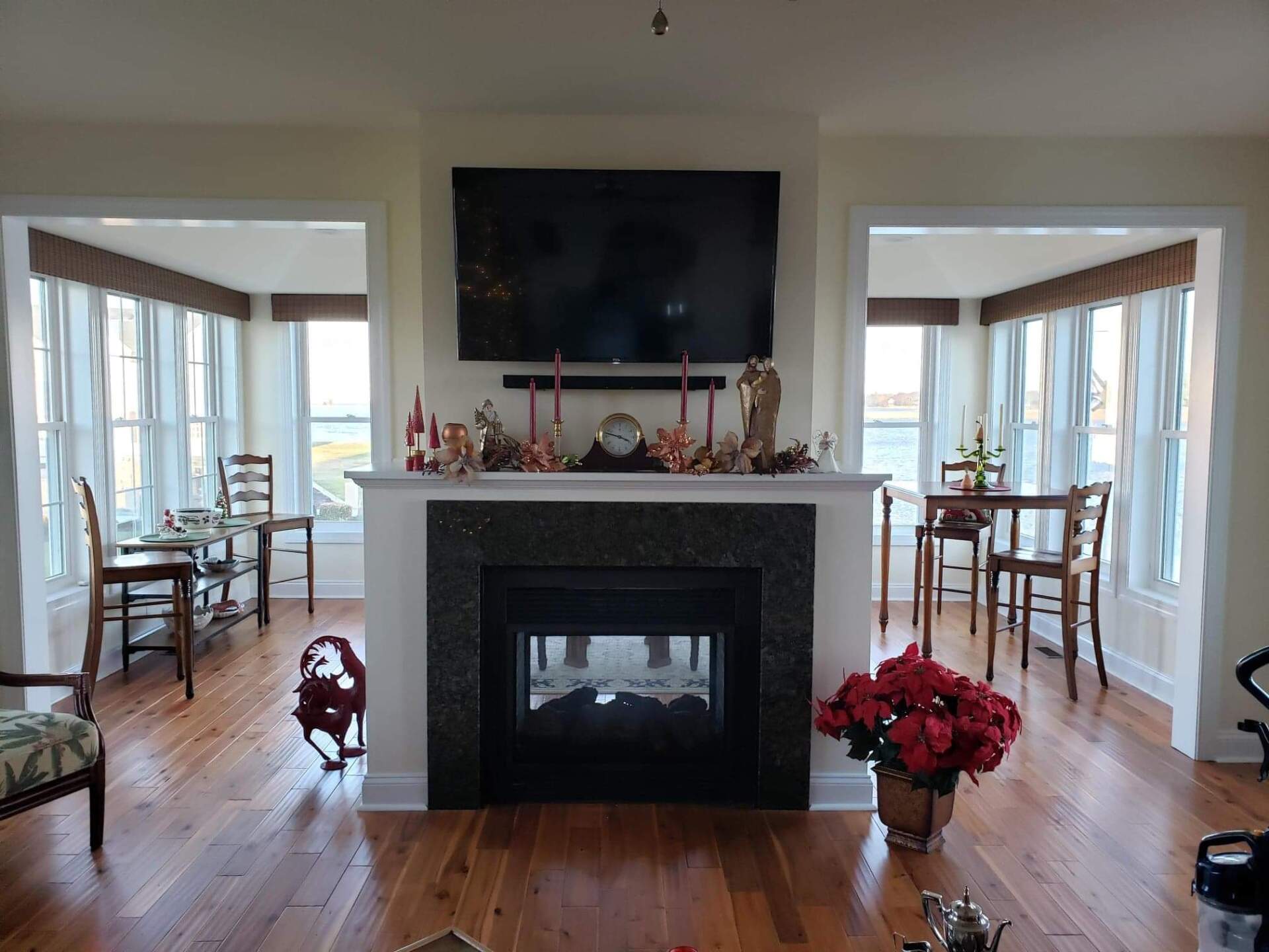 Living room with big TV