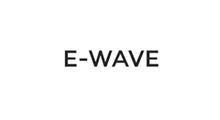 Black text reading “E-WAVE” on a white background