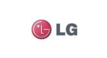 LG logo in gray and red on a white background