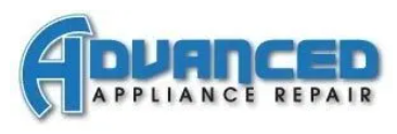 Advanced Appliance Repair logo with blue stylized &ldquo;A&rdquo; and black text on white background