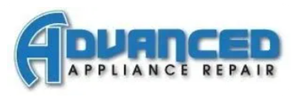 Advanced Appliance Repair logo with blue stylized &ldquo;A&rdquo; and black text on white background
