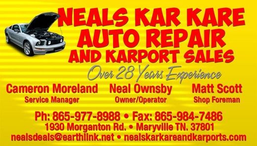 Neal's Kar Kare Business Card