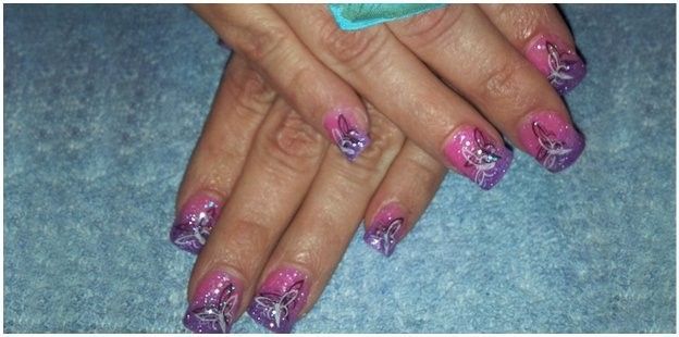 Nail with paint
