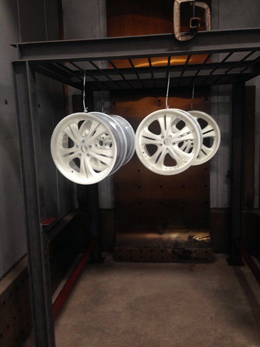 Powder coated wheels