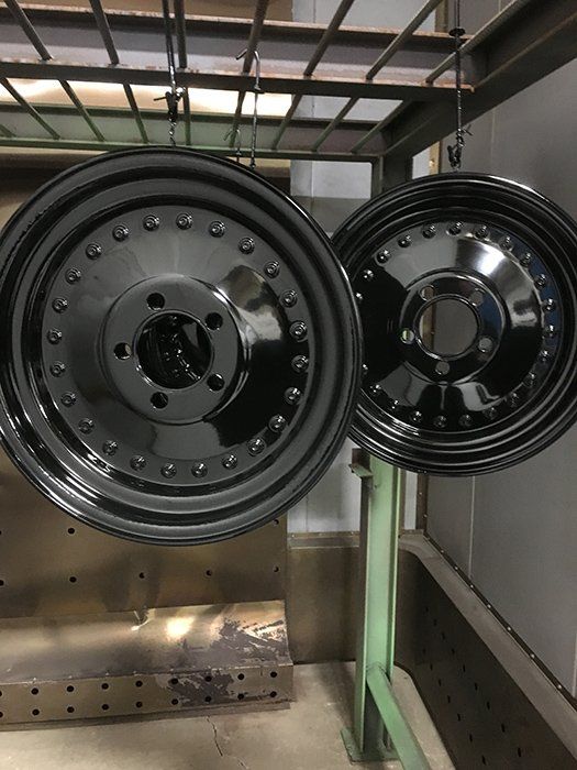 Powder coated wheels