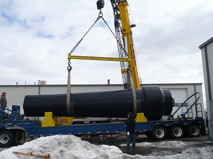 Large Mandrel finished being loaded Coated with FEP