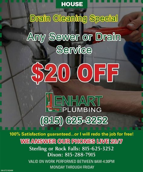 $20 off drain cleaning coupon
