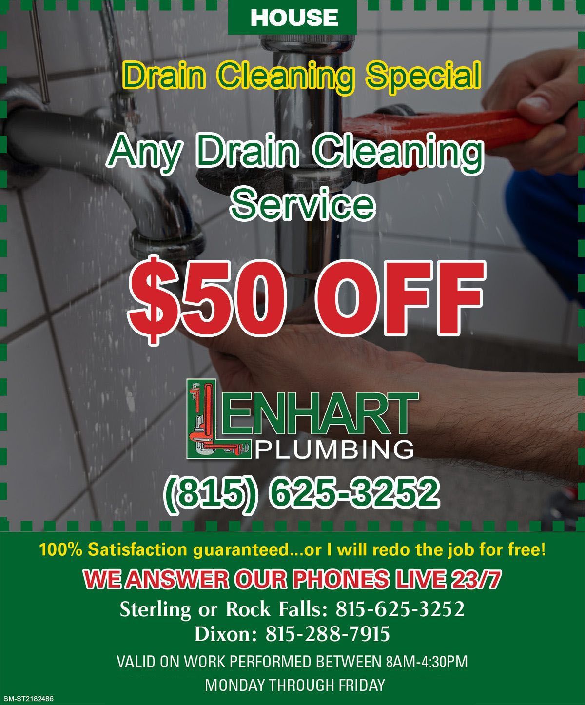 $50 Off Any Drain Cleaning Service