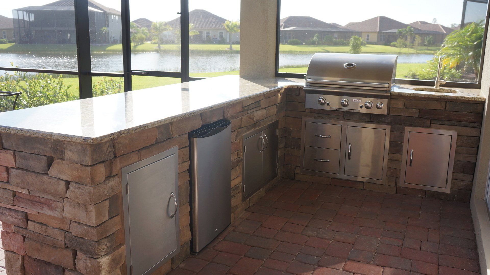 LShaped Outdoor Kitchens & Ideas HL Posey Builders