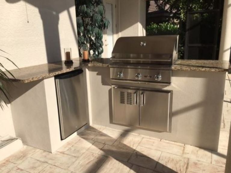 Stucco Outdoor Kitchens HL Posey Builders