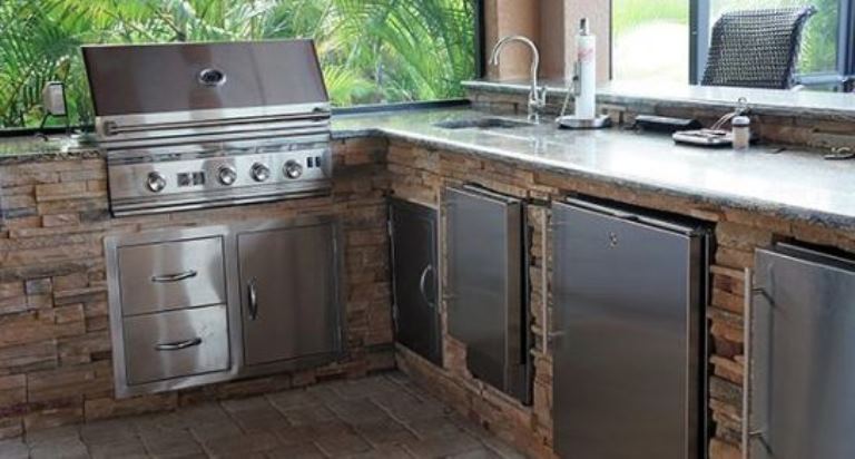 Natural and Cultured Stone Outdoor Kitchens