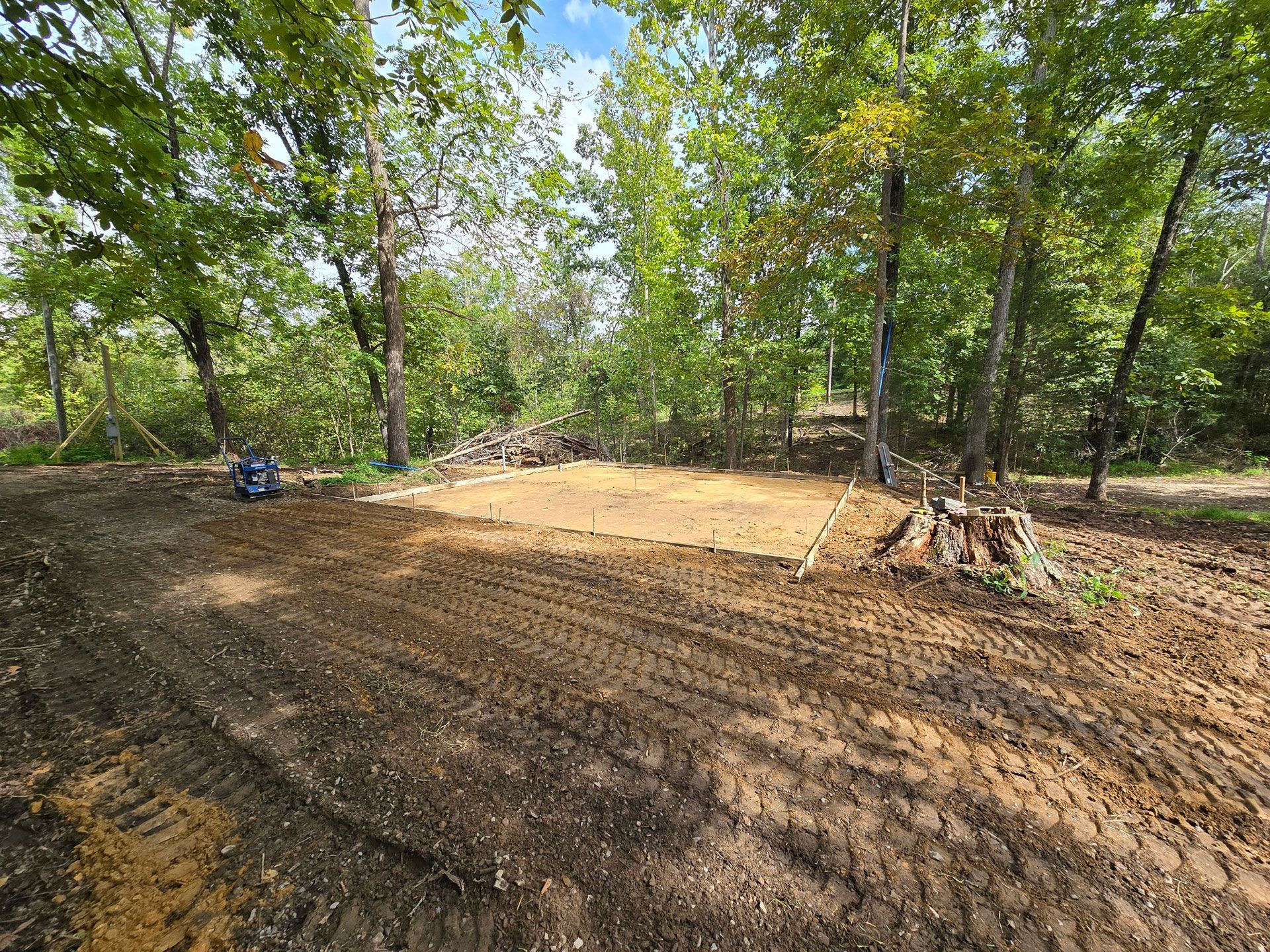 Land grading preparation