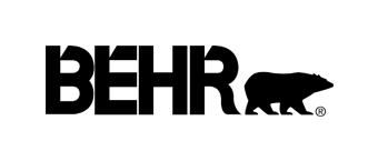 BEHR logo: black text and bear silhouette on white.